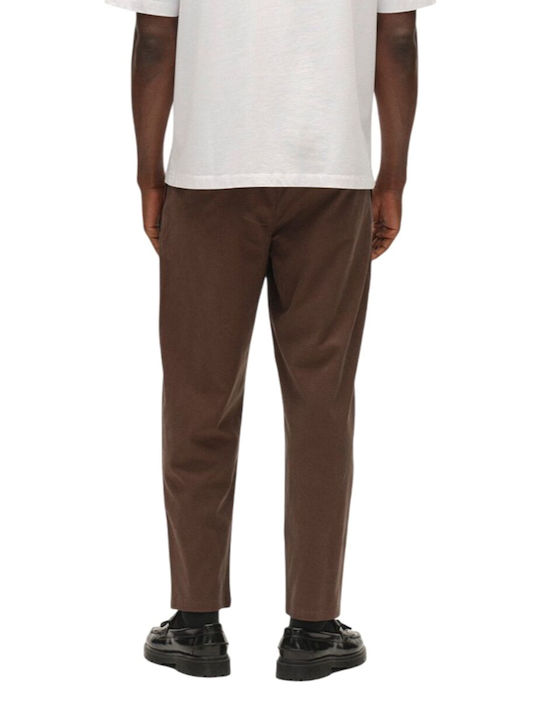 Gabba Pantaloni bărbați Elastici Regular Fit Maro
