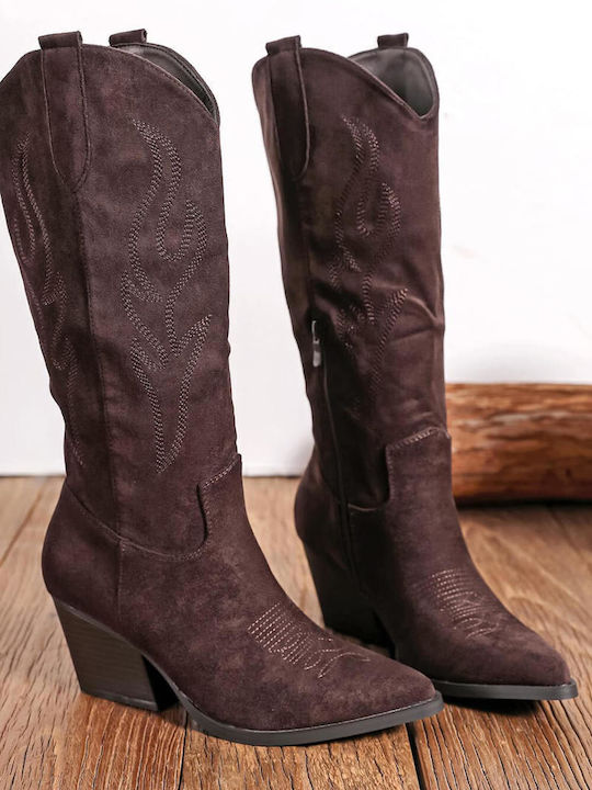 Braune Western Damenstiefel Klassische Cowboy Ästhetik