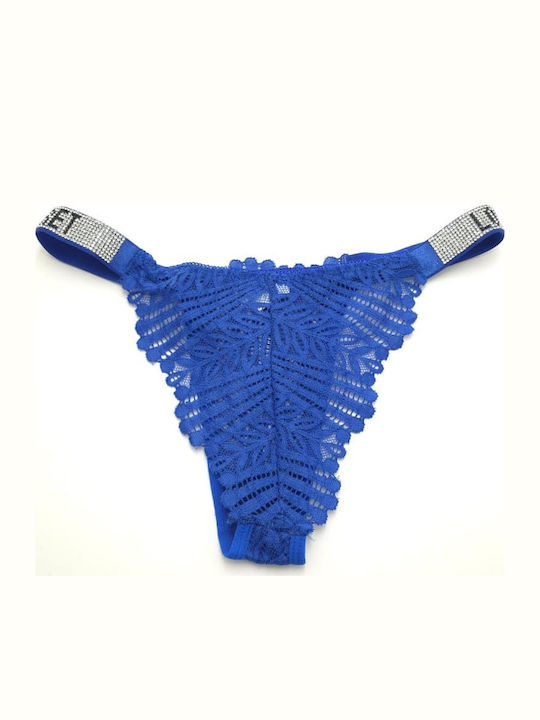Women's Briefs with Blue Lace