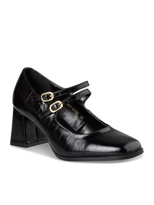 Envie Shoes Остри Обувки На Ток Черни