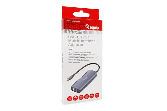 Equip USB-C Docking Station with HDMI 4K PD Ethernet Grey (133501)