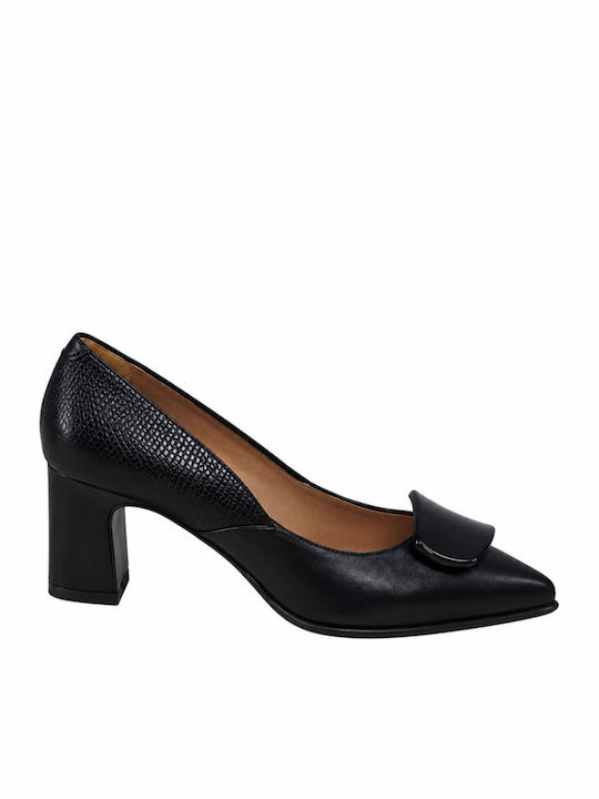 Leder Pumps Schwarz