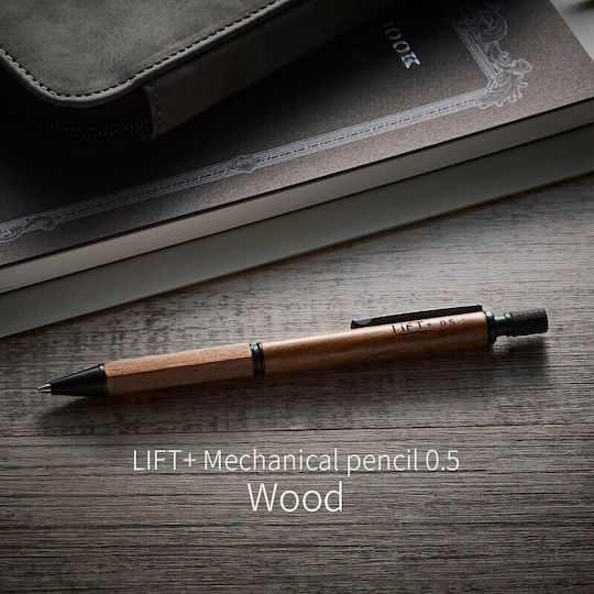Kitera Lift Wood Mechanical Pencil 0.5mm Zebra Wood Liwood.05-zw 4580795301965