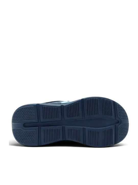 Παιδικά Sneakers Ανατομικά με Σκρατς & Φωτάκια Μπλε