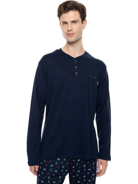 Ulisse Winter Men's Pyjamas Blue