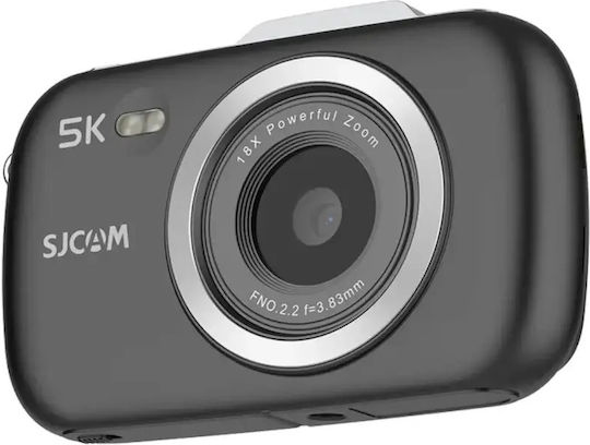 SJCAM ZV100 Compact Φωτογραφική Μηχανή 80MP Οπτικού Ζουμ 16x Μαύρη
