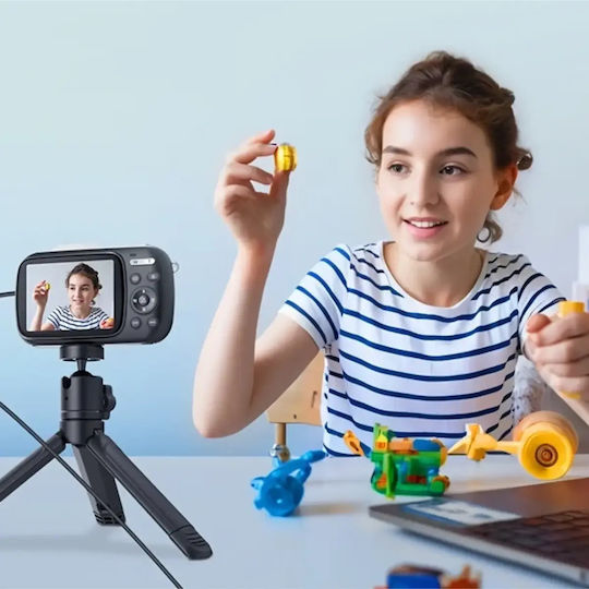 SJCAM ZV100 Compact Φωτογραφική Μηχανή 80MP Οπτικού Ζουμ 16x Μαύρη