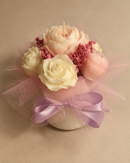 Maran Creations Bouquets Minimal Pure Vanilla Αρωματικό Διακοσμητικό Κερί Λευκό 115gr