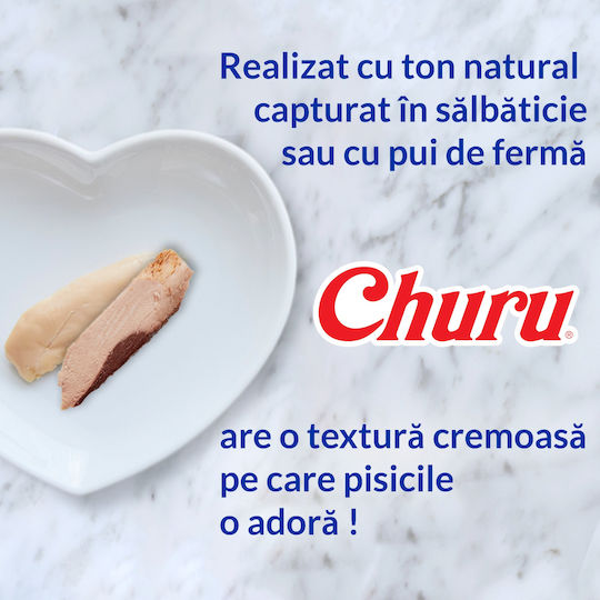 Churu Varietăți Cremoase pentru Pisici Pui Sortiment de Arome 4 X 14 G