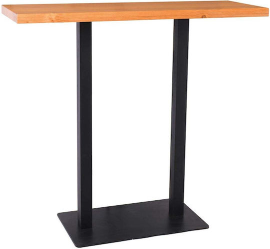 Bar-Tisch aus Massivholz und Metall Natürliche 120x40x111cm E2204,3S