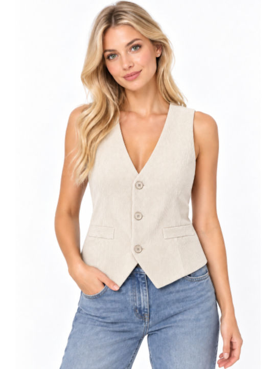 Women's Ecru Vest WL-72830-27VE-ECRU