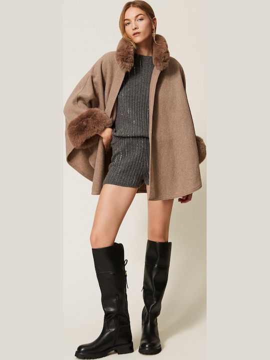 Women's Poncho Beige