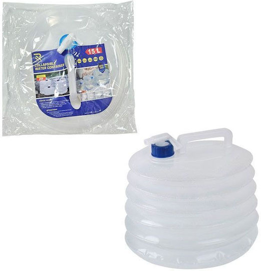 0111730196612 Foldable Plastic Jerry Can with Tap 15lt