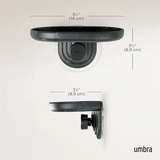 Umbra Kunststoff-Seifenschale Schwarz