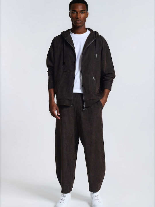 Men's Cropped Brown Jeans Pants