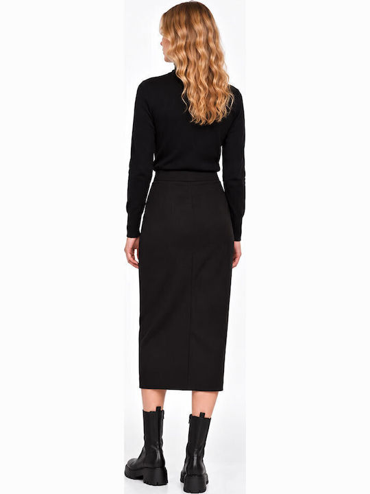 Pencil Midi Skirt Black