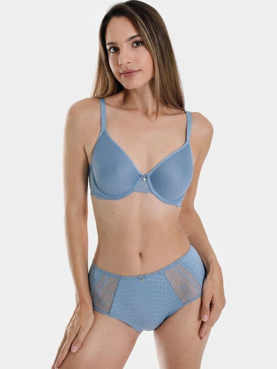 Sutien Albastru Deschis cu Căptușeală Ușoară și Cu Armatură