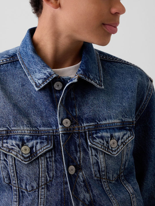 Kinderjacken & Winterjacken Denim Kurze Passform Medium Wash