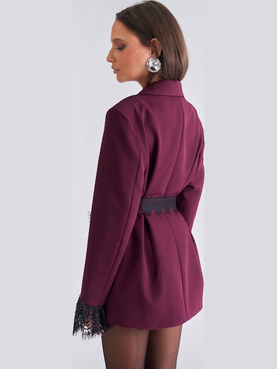 Decoro Decoro Damen Blazer Burgundisch