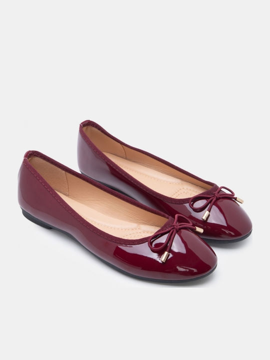 Women's Ballerina Shoes Burgundy