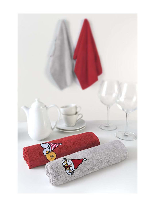 Guy Laroche Set Weihnachtliche Stoffhandtücher 50x35cm 2 Stück