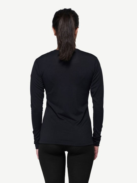 Women's Thermal Underwear Devold Breeze Merino 150 Shirt Black Black Go 180 286 A