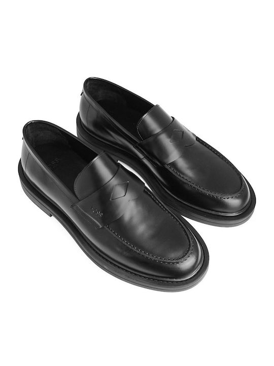 Deri Herren Mokassins in Schwarz Farbe