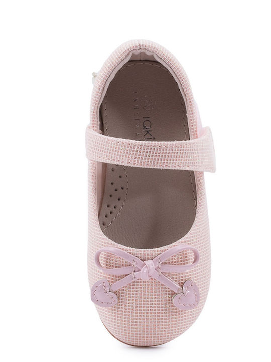 Kids Ballerinas with Hoop & Loop Closure Pink