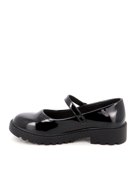 Kids Pumps & Ballerinas Anatomic With Hoop & Loop Closure Patent Leather Black -39.1
