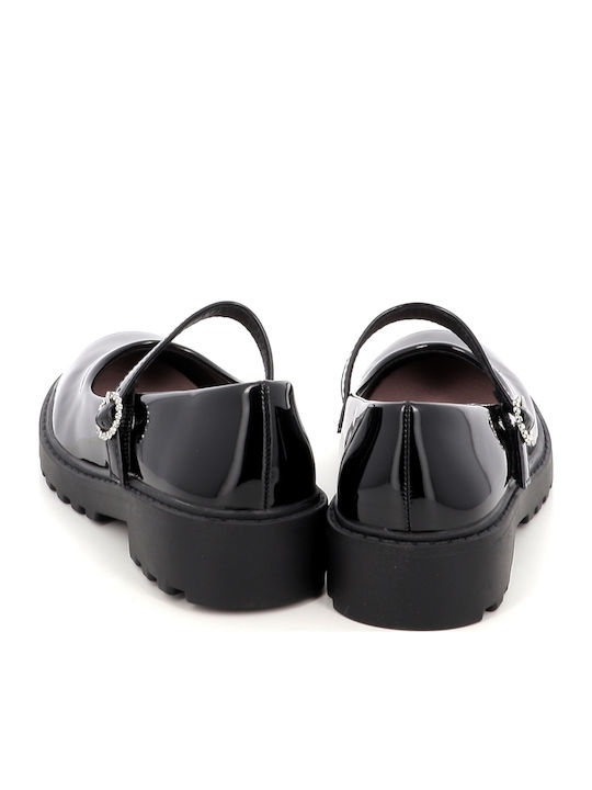 Kids Pumps & Ballerinas Anatomic With Hoop & Loop Closure Patent Leather Black -39.1