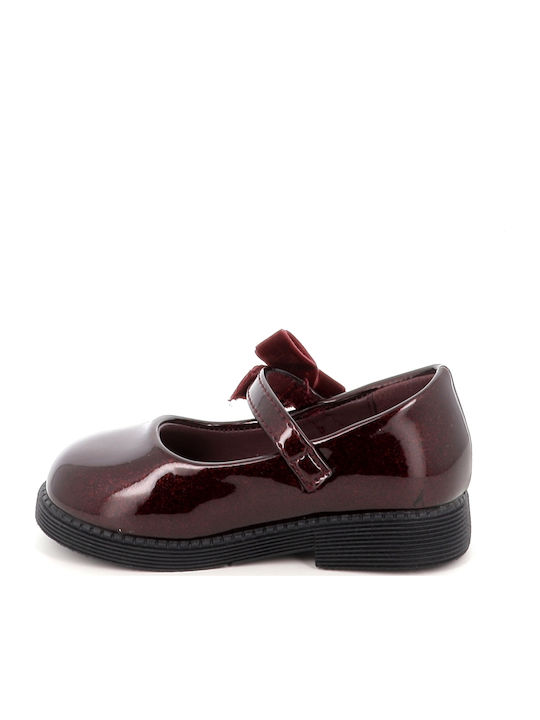 Pantofi și Balerini Pentru Copii Cu Închidere Hoop & Loop Piele Lăcuită Burgundy -39.2