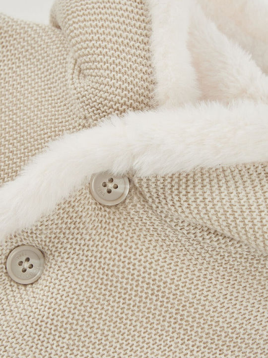 Cardigan pentru copii din bumbac bej