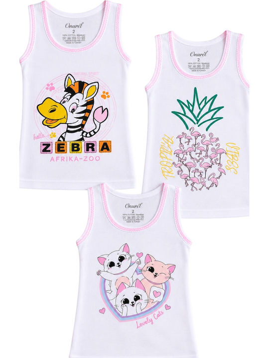 Onurel Kids Undershirts Set 3 Pieces Multicolour