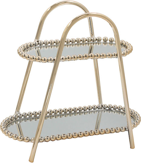 Keskor Φοντανιέρα Μεταλλική με Καπάκι 31x16x30cm Χρυσή