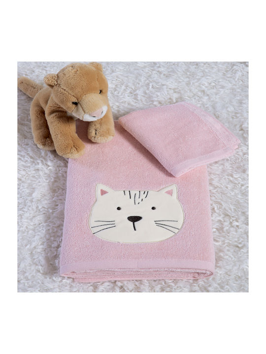 Nef-Nef Homeware Σετ Βρεφικές Πετσέτες 2τμχ Bamb Cats Are Perfect Lotus Pink 70x140cm Βάρους 420gr/m² Nef-Nef Homeware Σετ Βρεφικές Πετσέτες 2τμχ Bamb Cats Are Perfect Lotus Pink 70x140cm Βάρους 420gr/m²