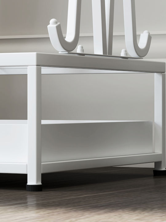 HomCom Ομπρελοθήκη Μεταλλική Λευκή 50x24x68cm