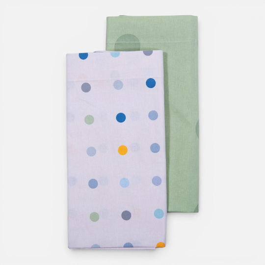 Nef-Nef Homeware Baby-Badetuch mit Kapuze Dots Ecru/Blau 75x75cm