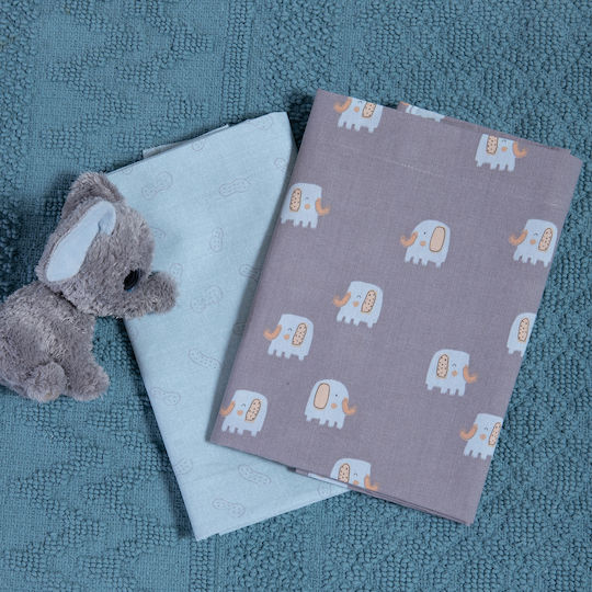 Nef-Nef Homeware Kids Bathrobe Elephants Grey Hooded