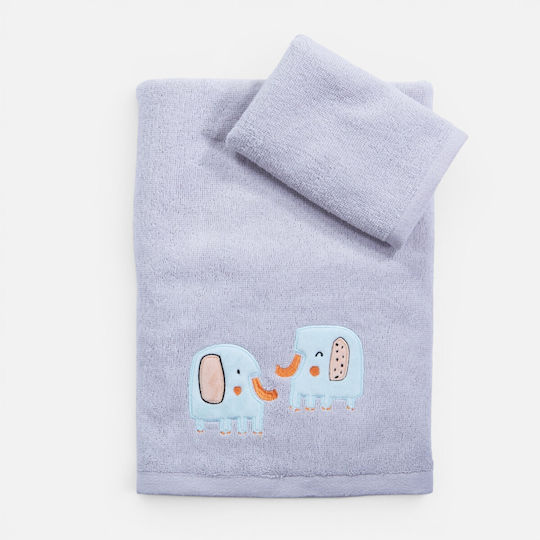Nef-Nef Homeware Kids Bathrobe Elephants Grey Hooded