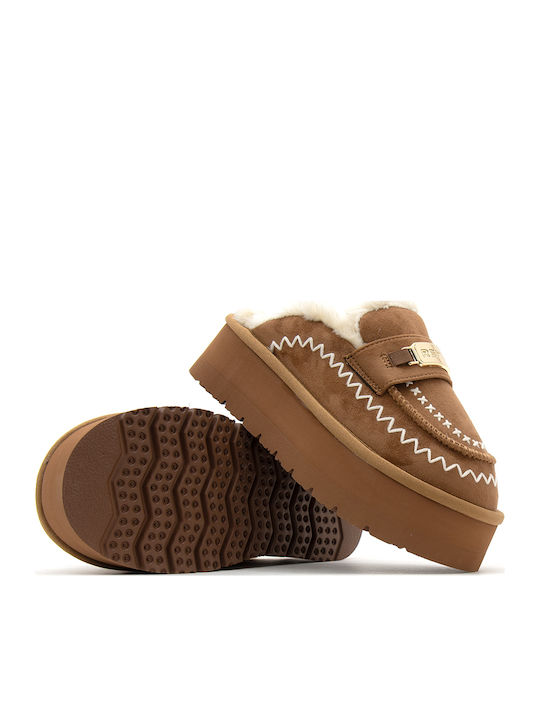 Women's Brown Slippers