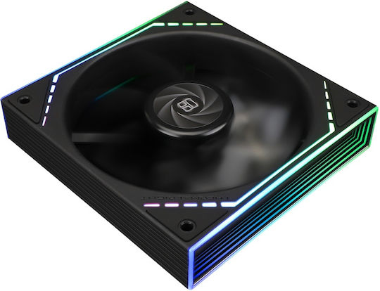 Thermalright TL-M12-S Ventilatoare pentru carcasa 120mm (1500rpm / 47.6cfm) cu Iluminare ARGB și Conexiune 4-Pin PWM 3 Buc Negru