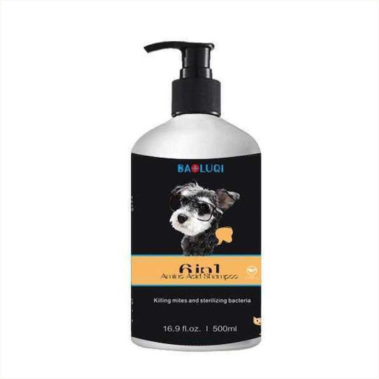Șampon Pentru Câini Baoluqi Curățare Intensivă Dezinfectant 500 Ml Sticlă Neagră Portocalie