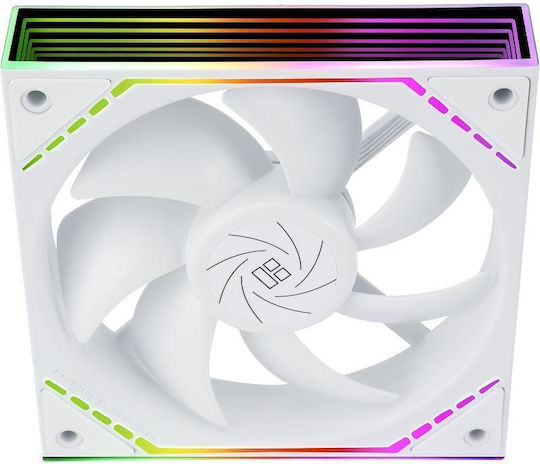 Thermalright TL-M12W Ventilator Pentru Carcasă 120mm (1500rpm / 47.6cfm) cu Iluminare ARGB și Conexiune 4-Pin PWM Alb