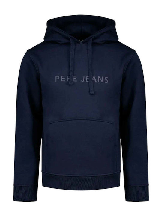 Pepe Jeans Φούτερ Μπλε με Κουκούλα