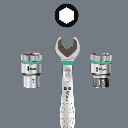 Wera Magnetische Steckdosen mit Rahmen Gastgeber 1/4" Set 9 Stück