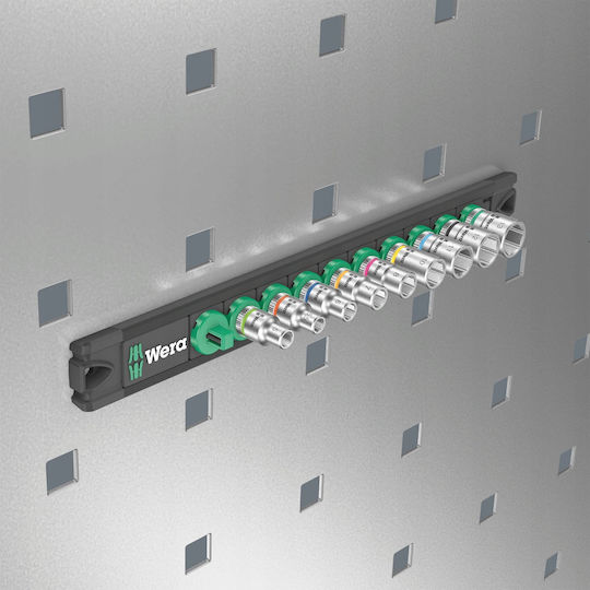 Wera Magnetische Steckdosen mit Rahmen Gastgeber 1/4" Set 9 Stück
