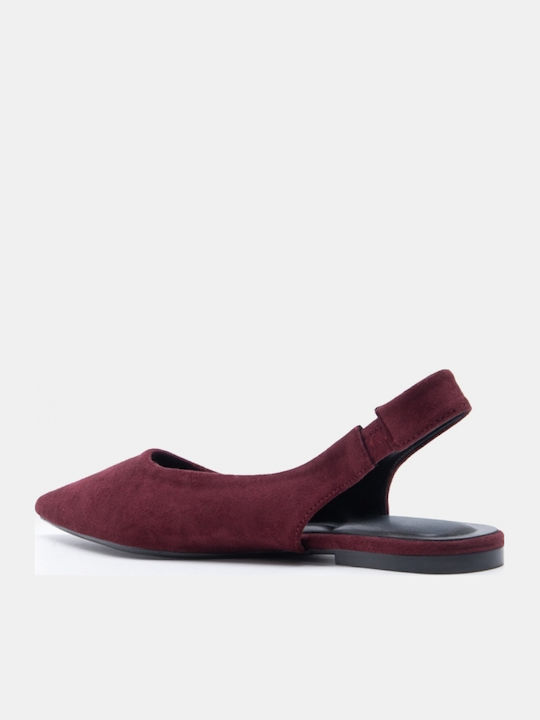 Pantofi Cu Toc Ascuțiți Burgundy