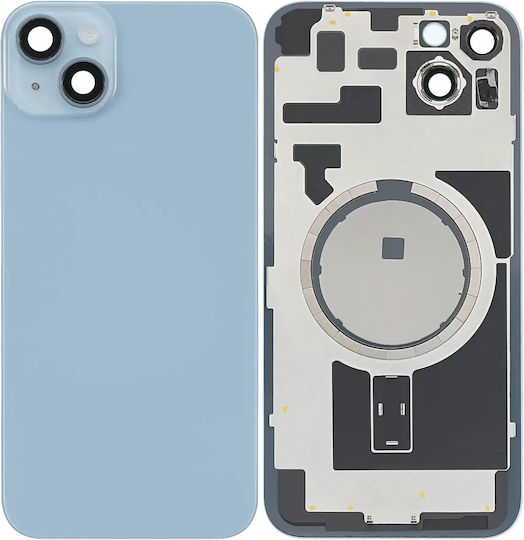 Back Glass W Magsafe Magnet iPhone 14 Plus Aftermarket Blau Kein Logo