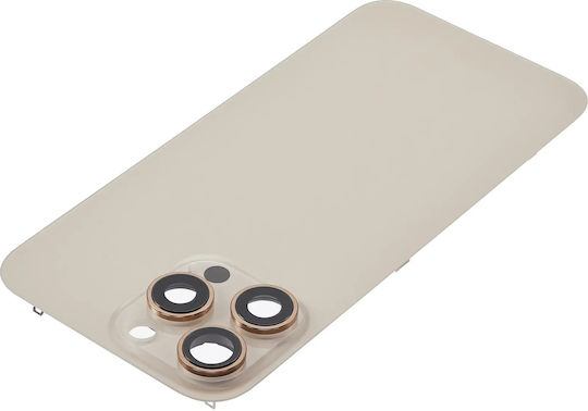 Rückglas W Magsafe Magnet iPhone 16 Pro Max Kein Logo Aftermarket Desert Titanium