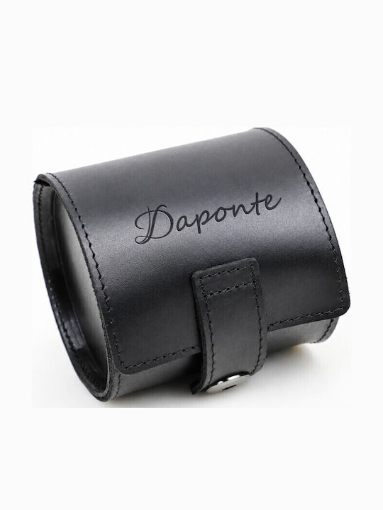 Leather Travel Case For 1 Watch Black